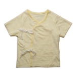 Baby短袖肚衣(含手套)-黃白條